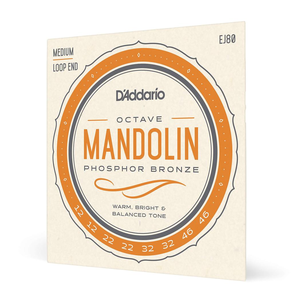 D'Addario Octave Mandolin Strings, Phosphor Bronze, Medium, .012-.046, EJ80