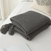 Nordic Knitted Tassel Wool Throw Blanket for Sofa or Office Naps