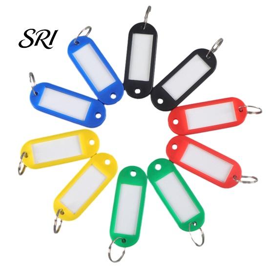 Property Management Key Tags 50Pcs Bright Colors Plastic Waterproof Writable Hotel Oil-resistant Organizer with Detachable Metal Rings Crack-resistant