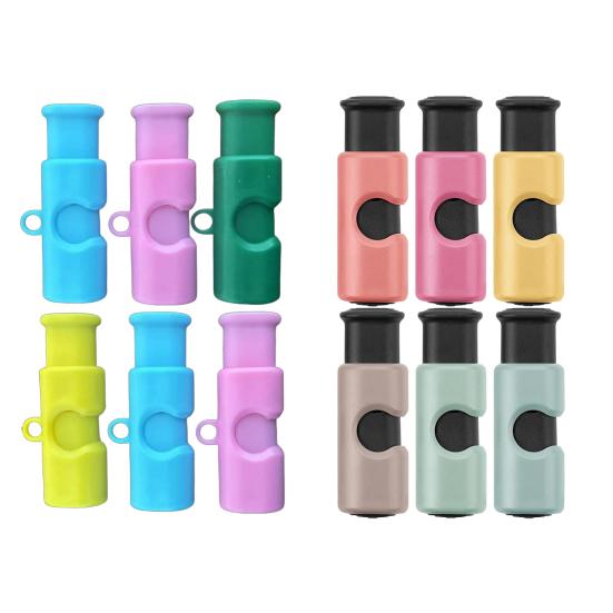 Набор из 6 зажимов для запечатывания пищевых пакетов, зажимы с нескользящей рукояткой, зажим для пищевых фруктов, хлебных пакетов, простой в использовании, запайщик для хлебных пакетов с замком