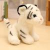 Simulation Little Tiger Doll Cute Sitting Position White Tiger Plush Toy Doll Children's Rag Doll Sleeping Pillow Gift