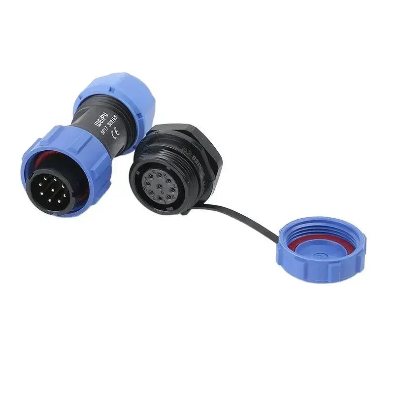 WEIPU SP17 SP1710 SP1712 IP68 Waterproof Aviation Connector Male Plug Female Socket Adapter 2 3 4 5 7 9 10 Pin For Medical LED
