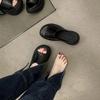 Fashion Women Wedges Platform Slippers Summer New Fashion Peep Toe Shoes Female Casual Thick Bottom Beach Slippers Female Zapatos