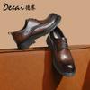 Desai British Retro Business Casual Leather Shoes Men's Natural Leather Soft Soled Formal Men Shoes Casual Men's Leather Shoes