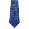 Used HERMES tie Belt Pattern silk Blue Gentleman