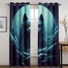 Волк Змея Кровавая Луна Черно-белые Шторы с высоким затемнением Балдахин Декор Спальня Детская Окно Различные Темные Серии Затемняющая Штора