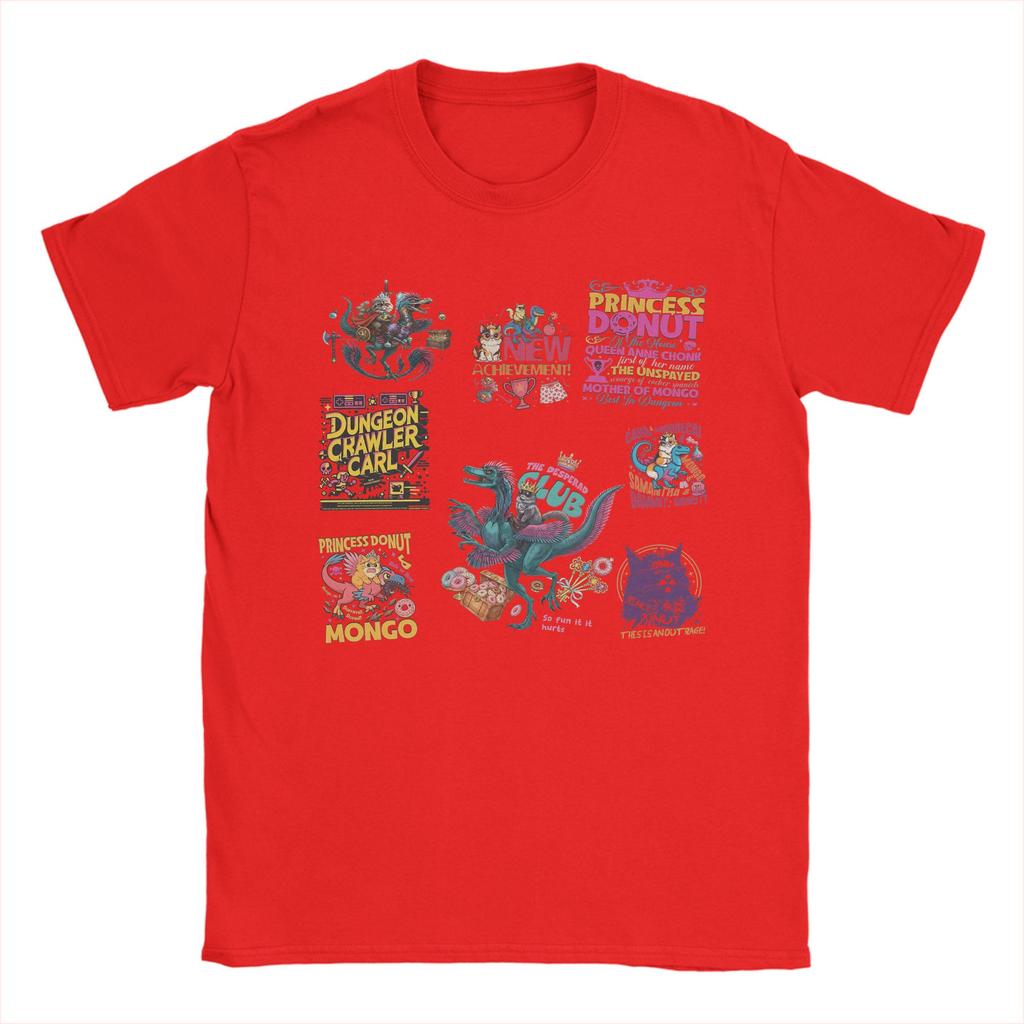Beach Dungeon Crawler Carl Retro Fashion T Shirts  100 Cotton Tee Shirt for Men Y2K Casual Wholesale Short Sleeve Clothes