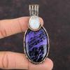 Charoite Copper Wire Wrapped Pendant Gemstone Jewelry Handmade Unique Pendant Rainbow Moonstone Jewelry Gift For Her Charoite Copper Jewelry