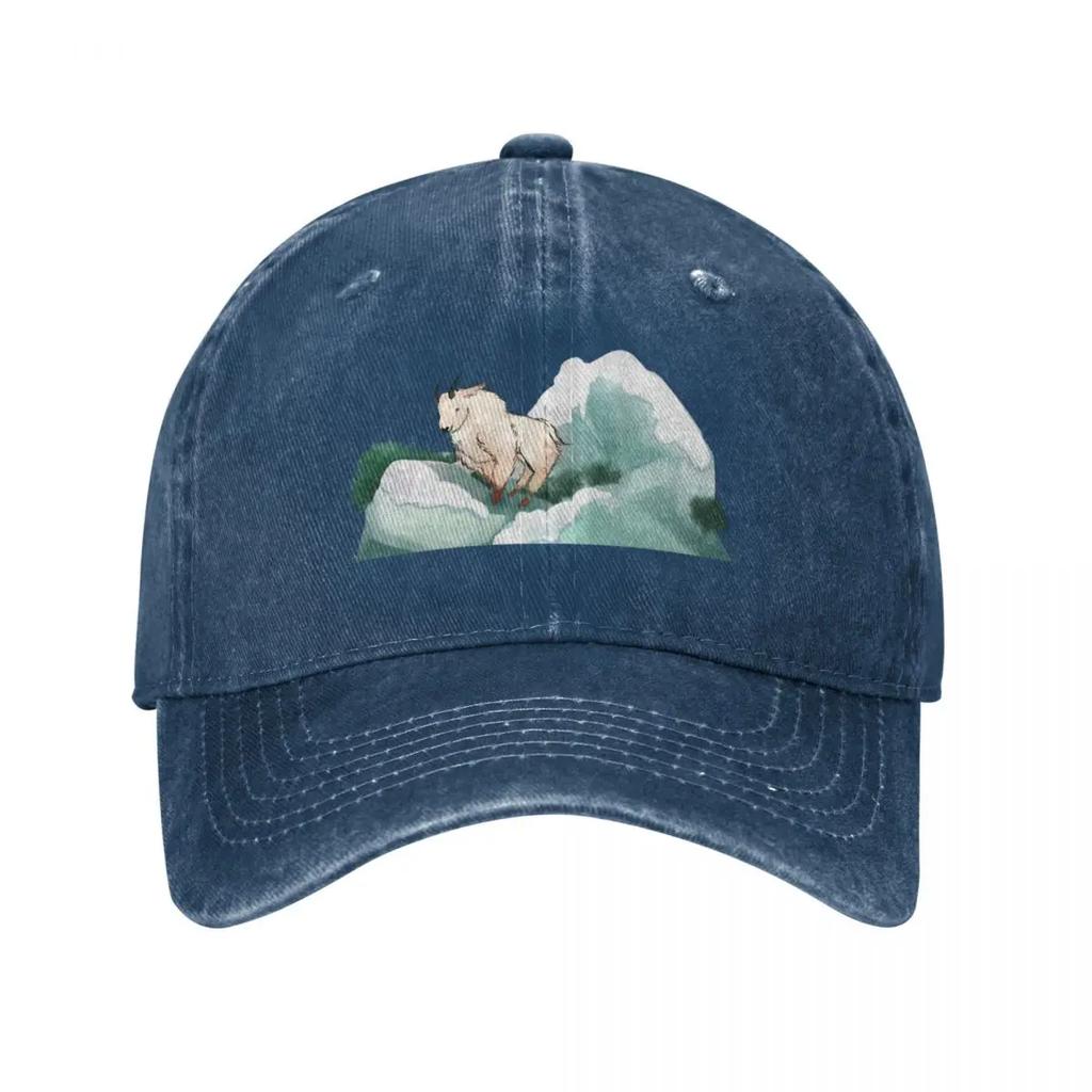 Mountain Goat on a Mountain Baseball Cap Military Cap Unisex New Hat Ball Cap Uv Protection Solar Hat For Girls Unisexs