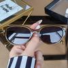 Fashion Women's High End Cat's Eye Street Po Sunglasses INS Trend Light Luxury Brand Beach Mirrors Outdoor Sunvisors UV400