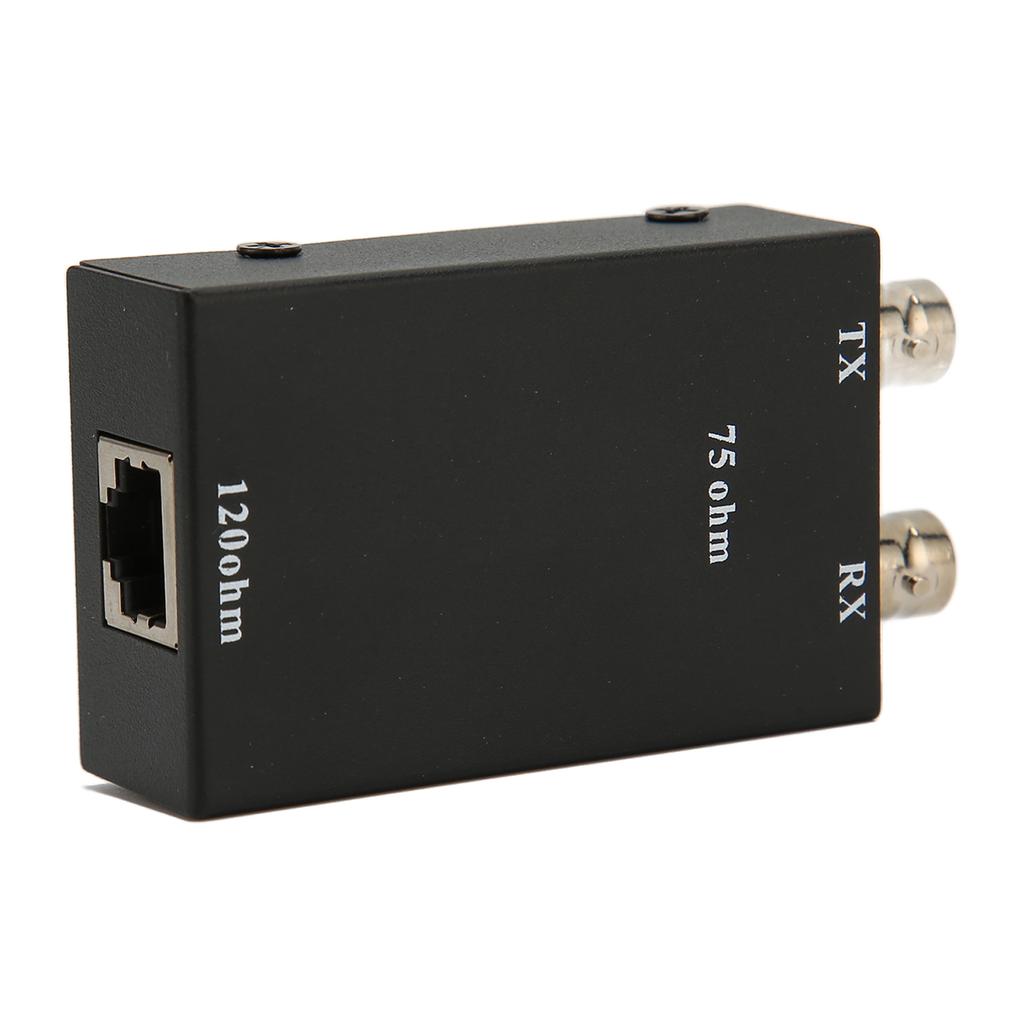 75ohm BNC To 12ohm RJ45 Ethernet Adapter Heat Dissipation G.703 Balanced To Unbalanced Converter