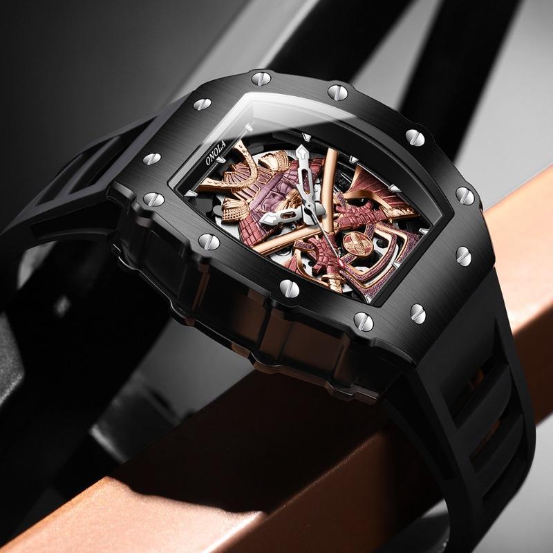 Top Brand New Hollow High Quality Two-way Automatic Mechanical Watch Men's Fashion Waterproof Luminous Wrist Watch