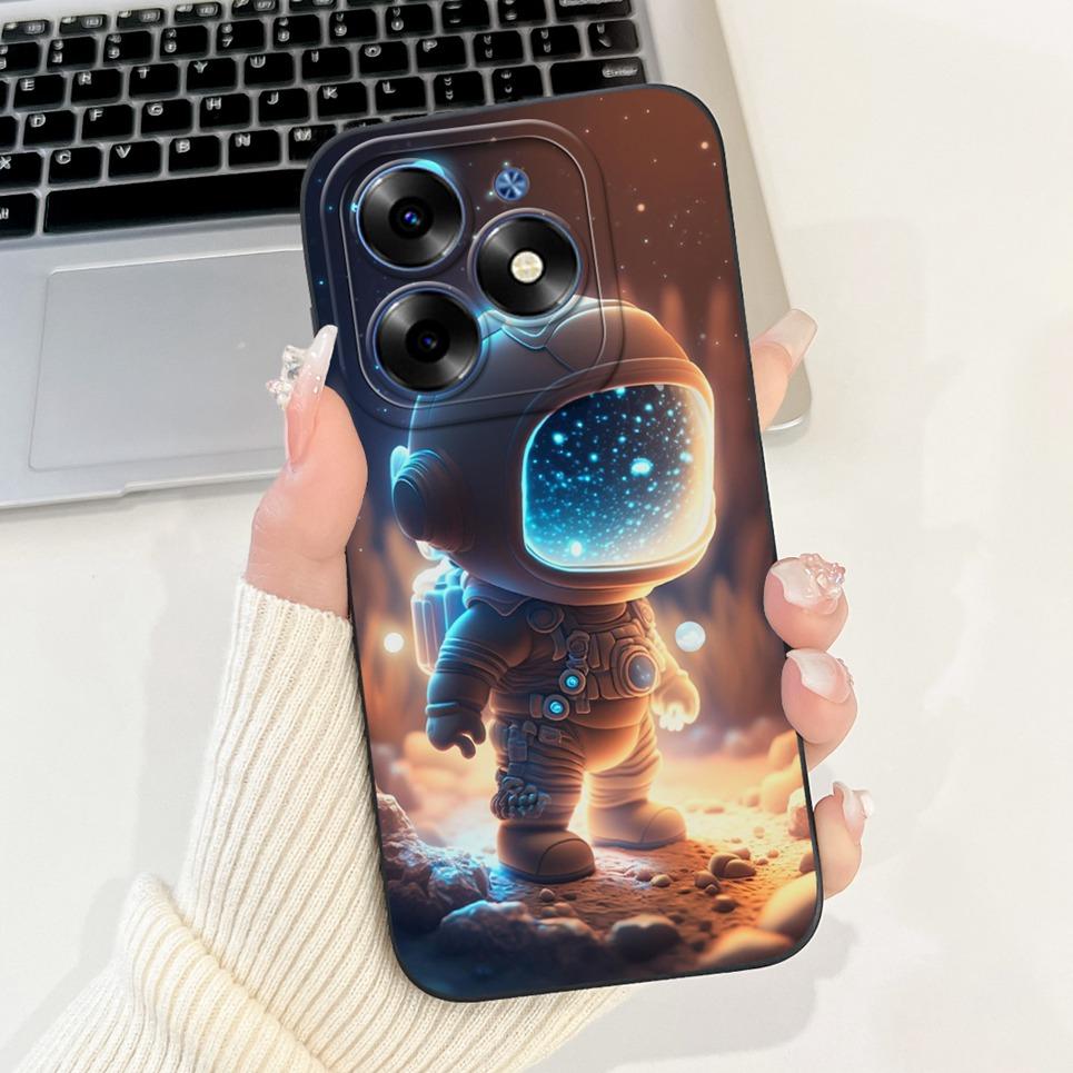 Роскошная модная задняя крышка для Tecno Spark GO 2024 BG6 Чехол Мягкий силикон SparkGO 2024 Чехол для телефона Кролик Кошка Цветок Панда Funda