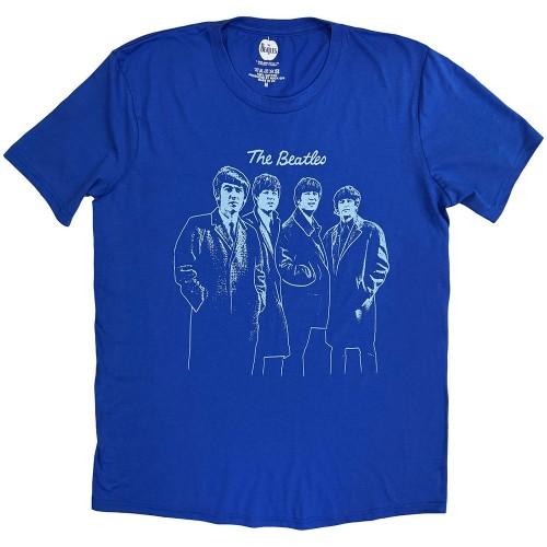 The Beatles Unisex Adult Band Outline T-Shirt