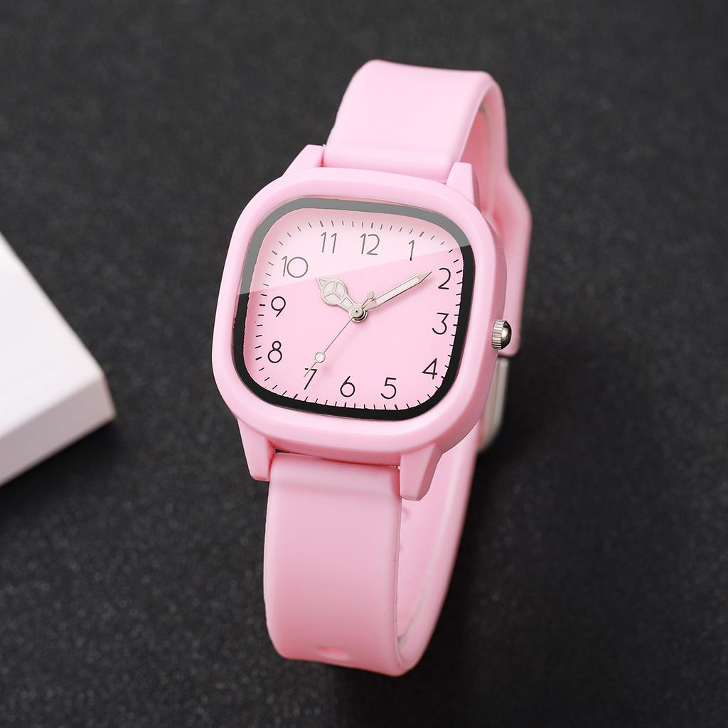 Xiaomi 3PCS/Set Women Fashion Arabic Numeral Dial Quartz Watches Ladies Silicone Strap Watch Girls Clock Reloj Mujer(Without Box)