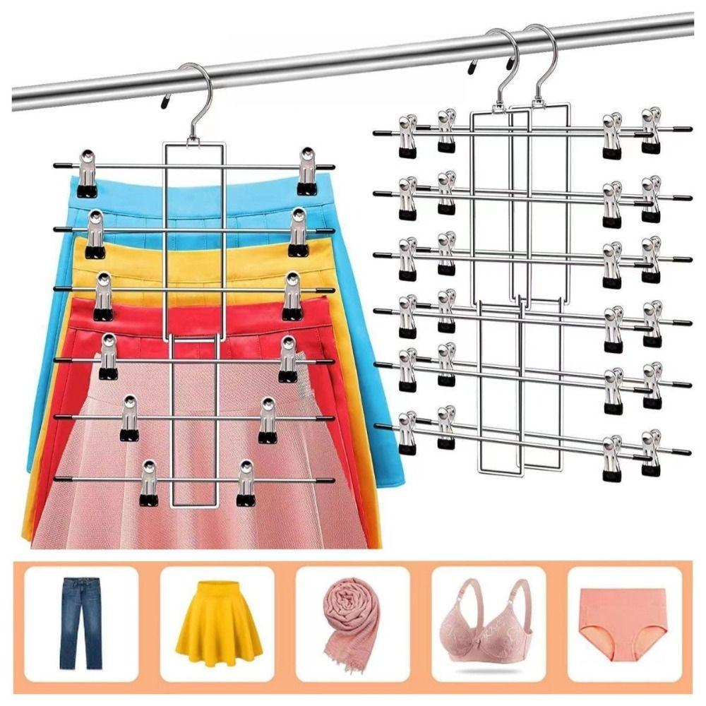 Non-slip Folding Tape Clip Multi-Layer Finishing Hanger Portable Home Storage