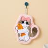 Coral Fleece Toilet Handkerchief Cute Cat Washcloth New Bathroom Kerchief  Kitchen