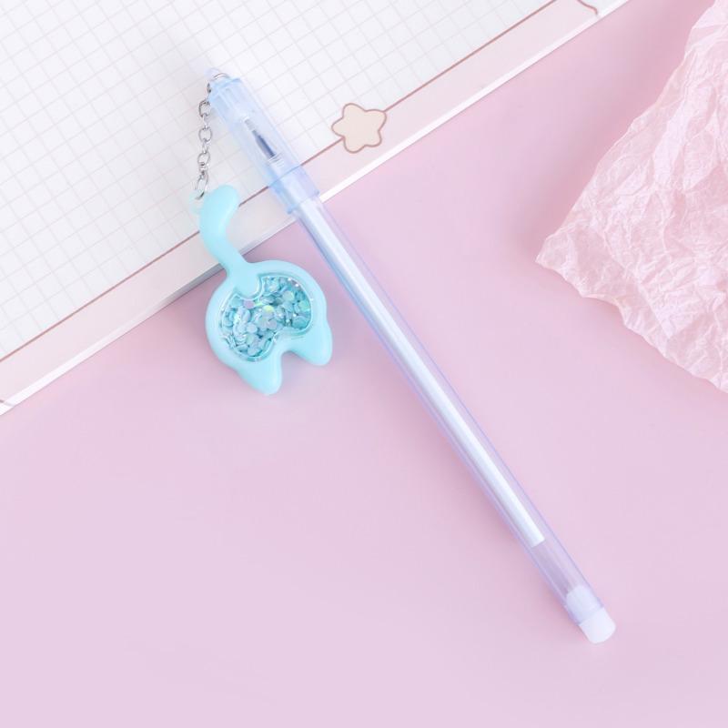 1 шт. канцелярские товары, креативная блестящая гелевая ручка с кошачьим хвостом для отдыха, милая гелевая ручка