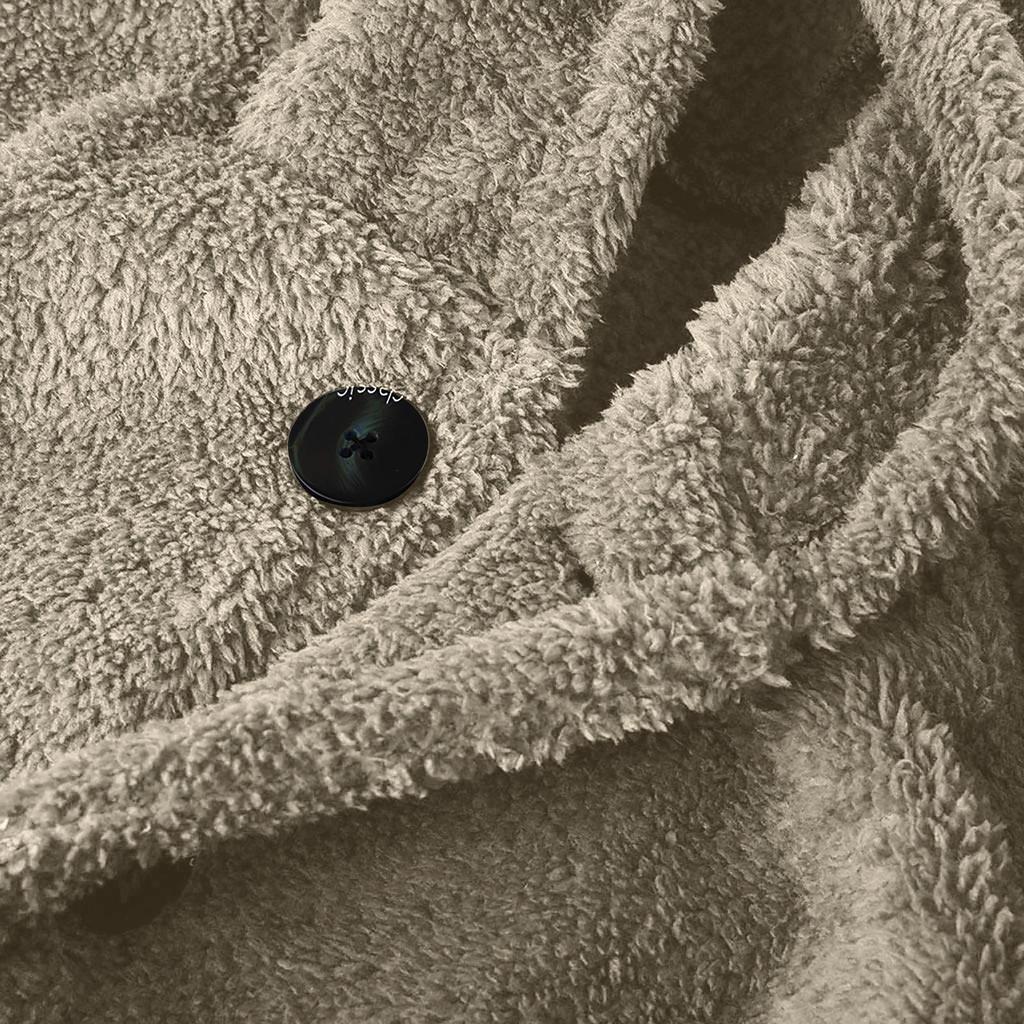 Мужская осенне-зимняя новая свободная повседневная плюшевая куртка чистого цвета с капюшоном