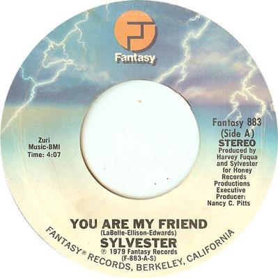 7-дюймовая пластинка SYLVESTER - Ты мой друг FANTASY883 Fantasy 1979 США Соул/Фанк Б/У