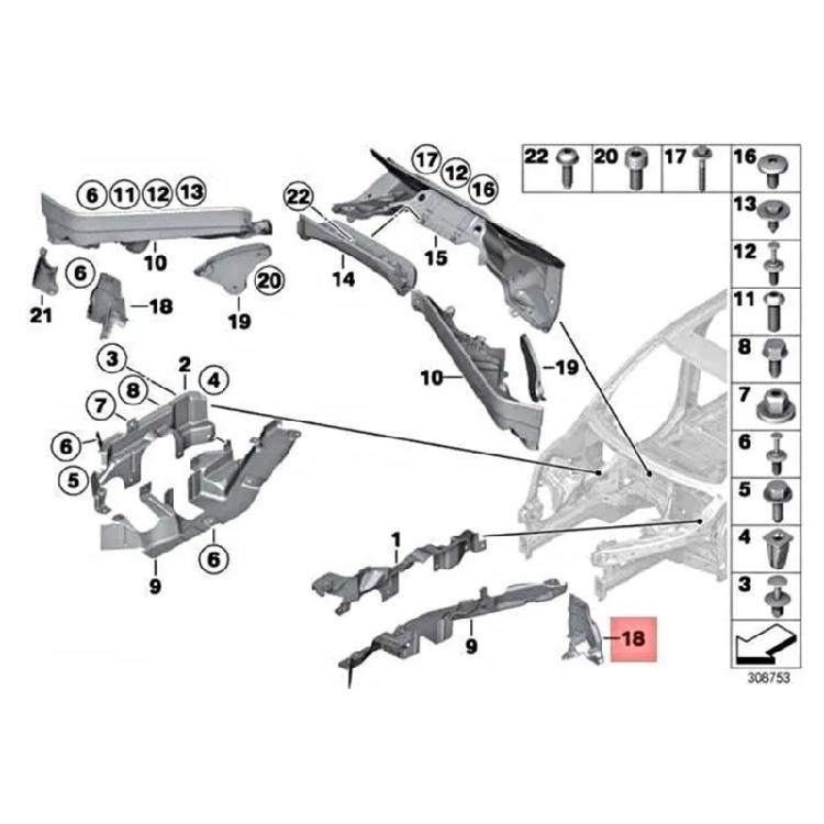 Replacement Part for E70 E71 E72 Replace 51757171791 51757171792 Auto Accessories Bulkhead Cover Partition Bay