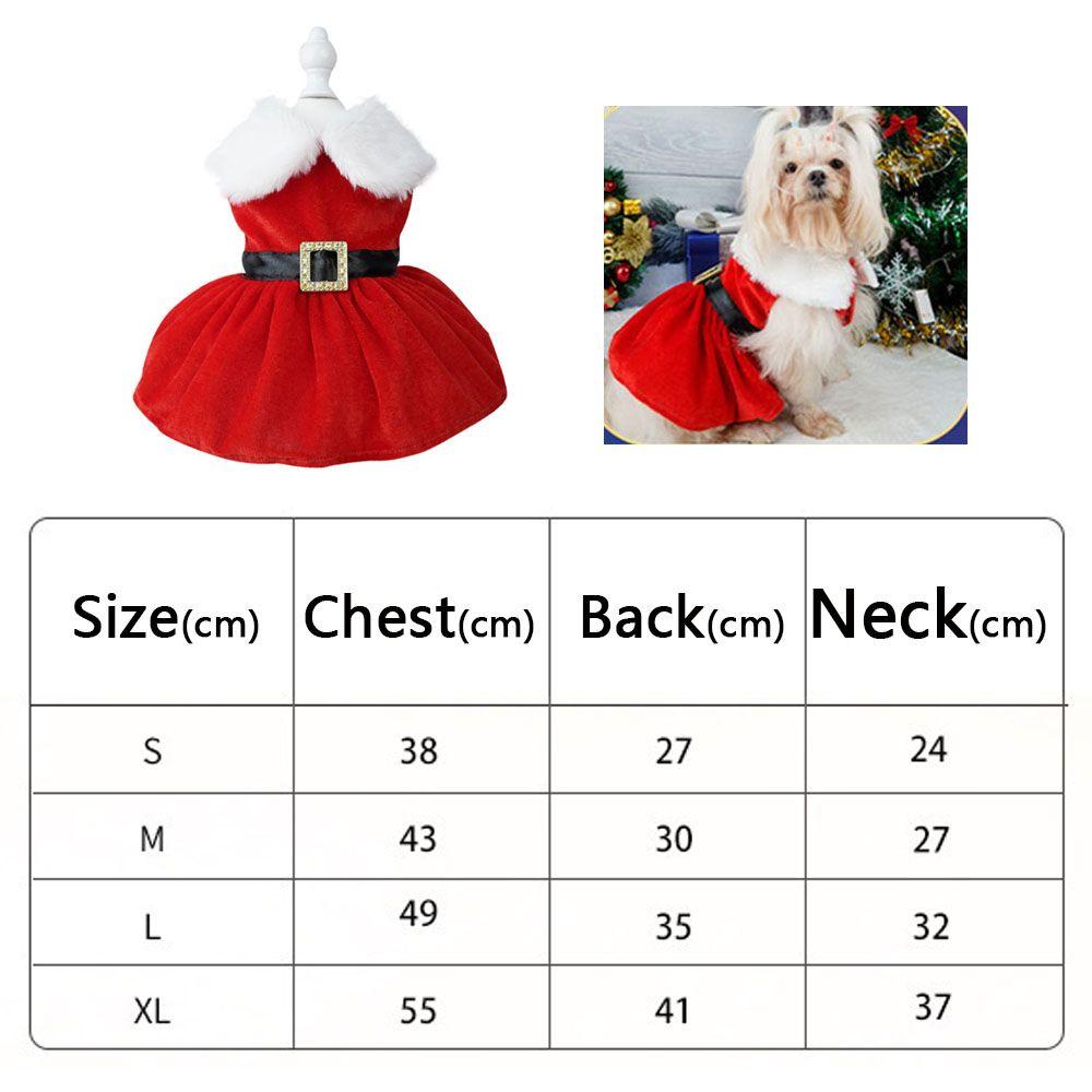 Cat Puppy Dress Winter Outfit Animals Costume Dogs Clothes Warm Coat Christmas Dog Dresses