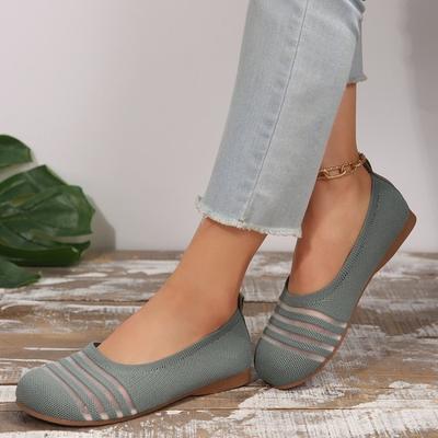 Новые туфли на плоской подошве большого размера, плетеные с полым верхом, женские дышащие сетчатые, закрывающие стопу, ленивые