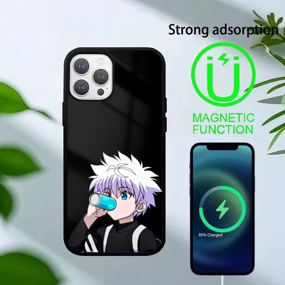 D-Killua Zoldyck H-Hunter X Hunter Phone Case For iPhone 14,16,15,13,17,12,Plus,Pro,Max Magnetic For Magsafe Frosted Cover