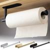Stainless Steel Paper Towel Holder Self Adhesive Kitchen Roll Paper Holder No Punching Kitchen Bathroom Lengthen Storage Rack