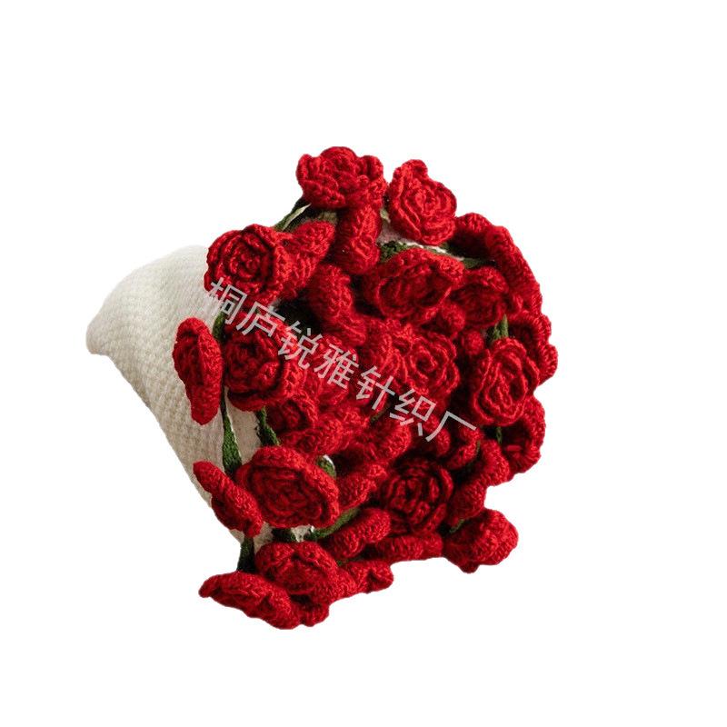 Плед-букет роз ручной работы из молочного хлопка – Идеальный подарок на помолвку, свадьбу, День святого Валентина и Циси.