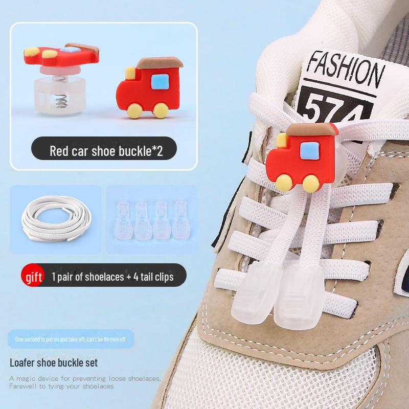 Детская пряжка для обуви без завязок с рисунком из мультфильма - декоративная застежка-пружинка