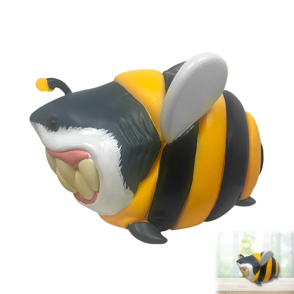 Cartoon Bucktooth Shark Statue Easy to Display Lightweight Desktop Ornaments Suitable for Friends Family Coworkers