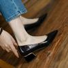 Fashion Shoes for Women Square Toe Black with Medium Heels Woman Pumps Office On Sale Fashion 2024 Trend Wholesale Non Slip Popular Shoe