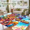Crystal Velvet Square Rug Custom NameOne Piece Pattern Non Slip Home Floor Decor Rug