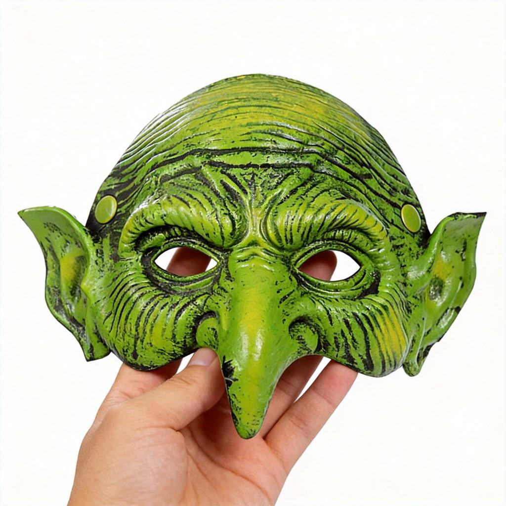 Halloween Witch Mask Prop With Pu Foam Material For Costume Parties