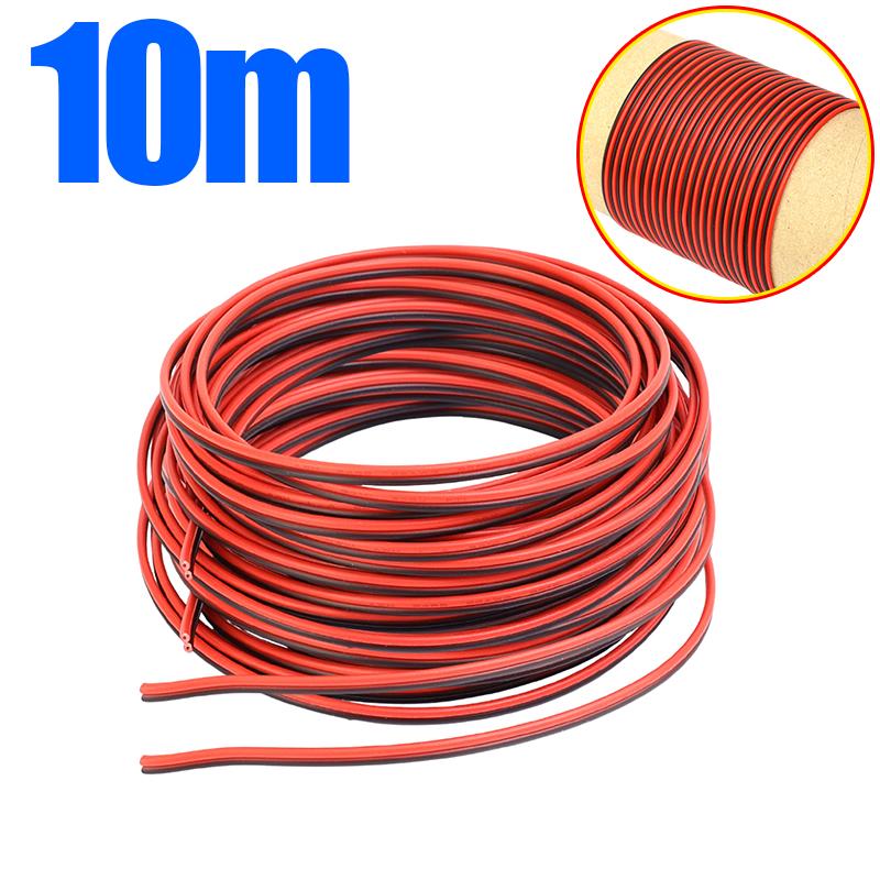 20 метров электрического провода из луженой меди ПВХ 22AWG в изоляции красный черный кабель 2PIN для одноцветной светодиодной ленты удлинительный провод