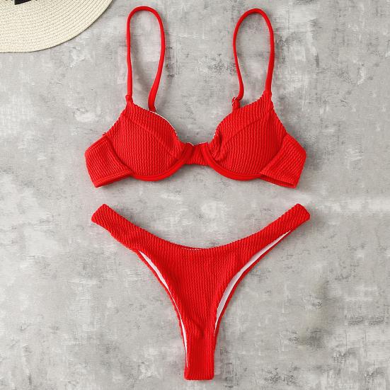 2 Pcs/Set Charming Bathing Suit Hot Sleeveless Sexy Backless Women Swimsuit for Water Activity