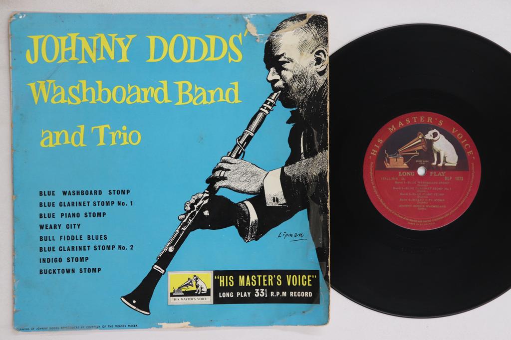 10inch Record JOHNNY DODDS WASHBOARD BAND Johnny Dodds Washboard Band And Tr DLP1073 HIS MASTERS V 1955 UK Jazz Used