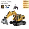 Yellow RC Excavator Toy Plastic Alloy Crawler Excavators Remote Control Excavator Children's Gift