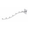 Supermarket Clothing Store Stainless Steel Card Square Tube Hook Dormitory Home Balcony Clothes Hook Beaded Shelf Hook