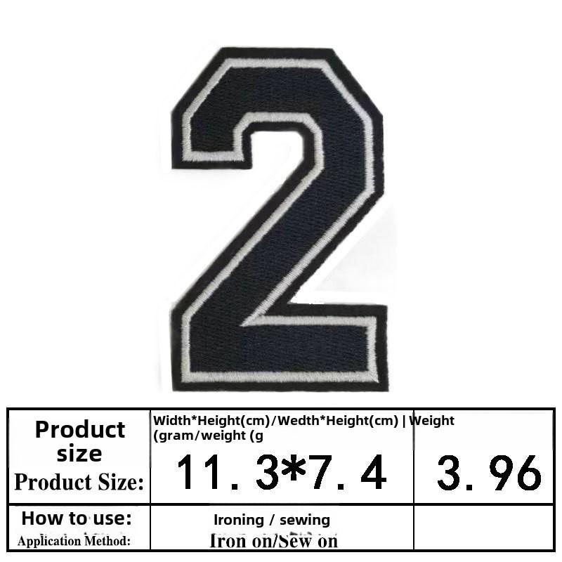 Вышитый алфавит и цифры нашивка на рукаве из джерси