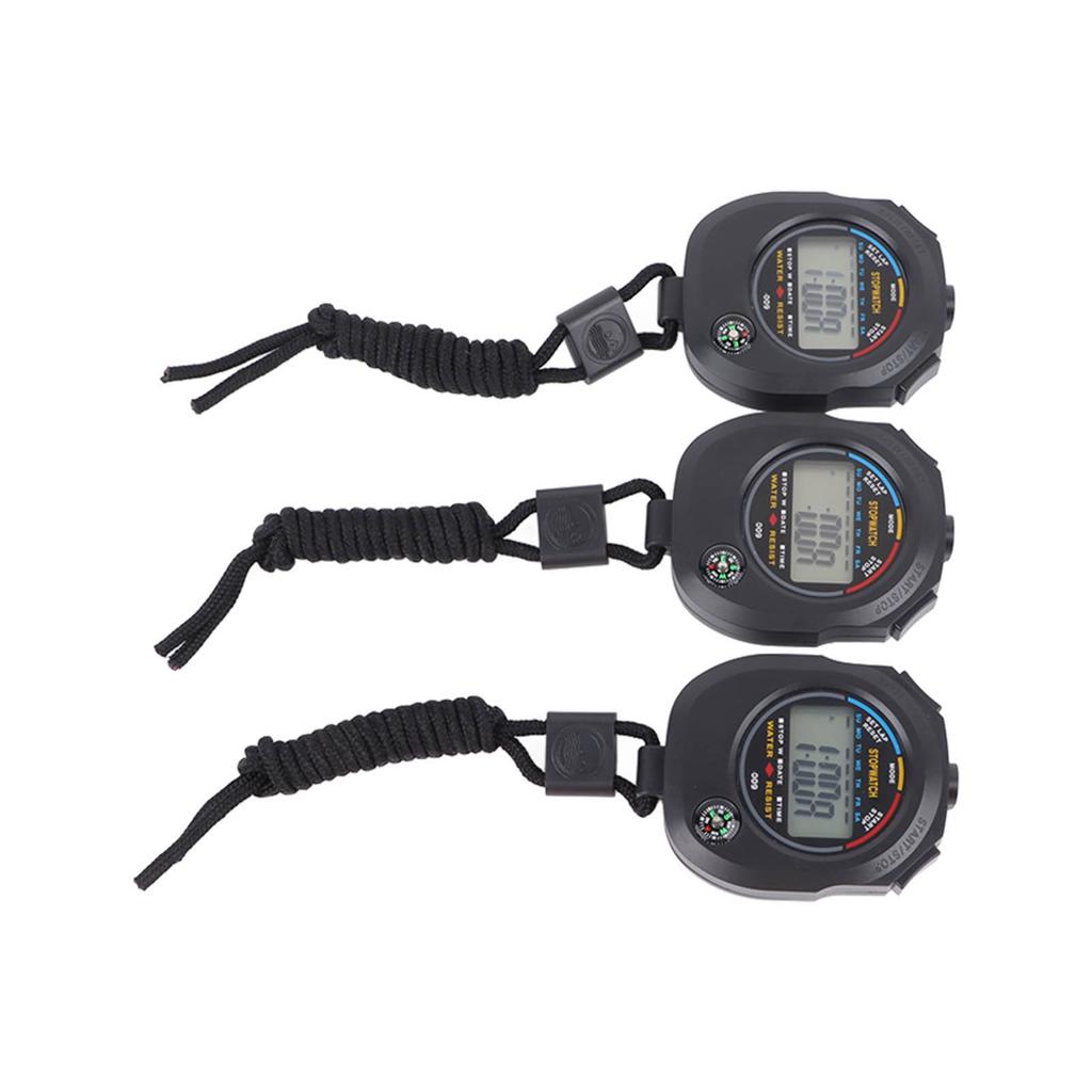 3 PCS Sports Stopwatch High Accuracy Waterproof 40mah Sports Stopwatch Timer for Running Swimming Basketball