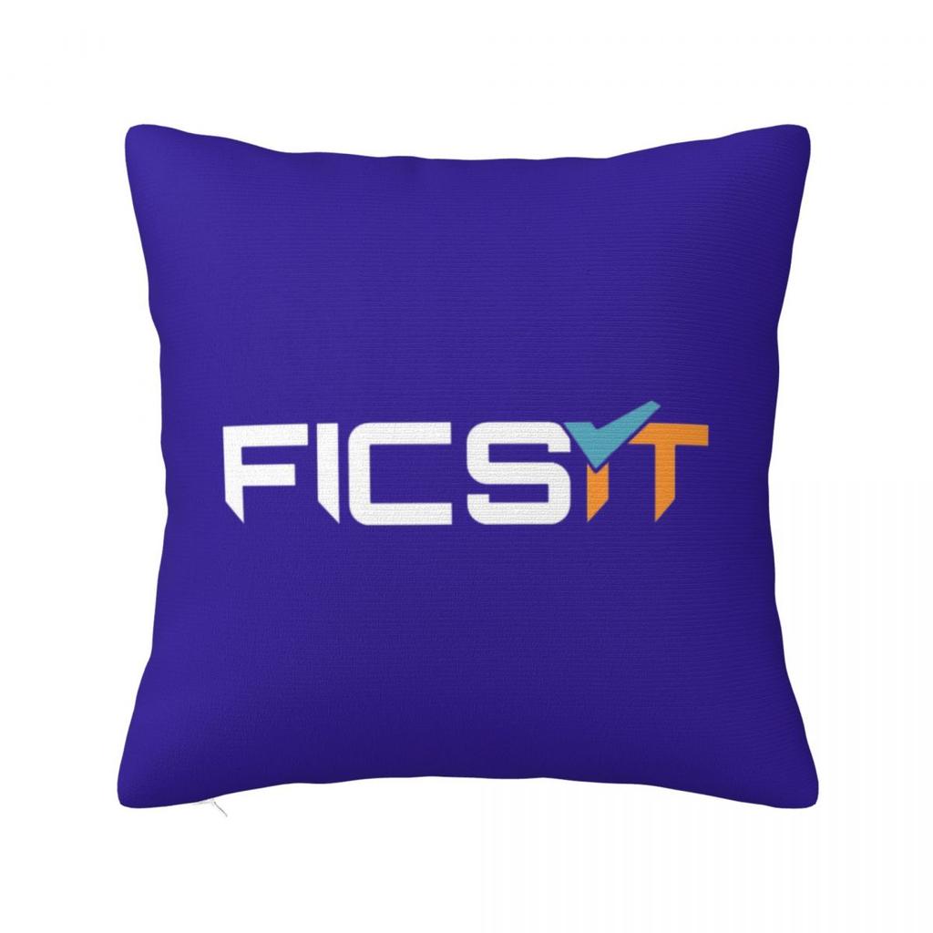 FICSIT Satisfactory Logo Square Pillowcase Cushion Cover Pillow Case Throw Pillow Cover for Home Bedroom Car