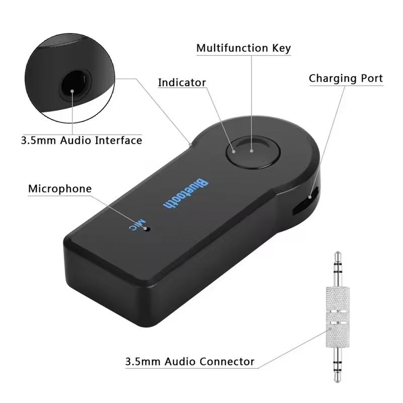 Bluetooth Aux автомобильный комплект громкой связи 3,5 мм беспроводной Aux к Bluetooth адаптер аудио музыкальный приемник мини MP3 USB BT V3.0 плеер новый