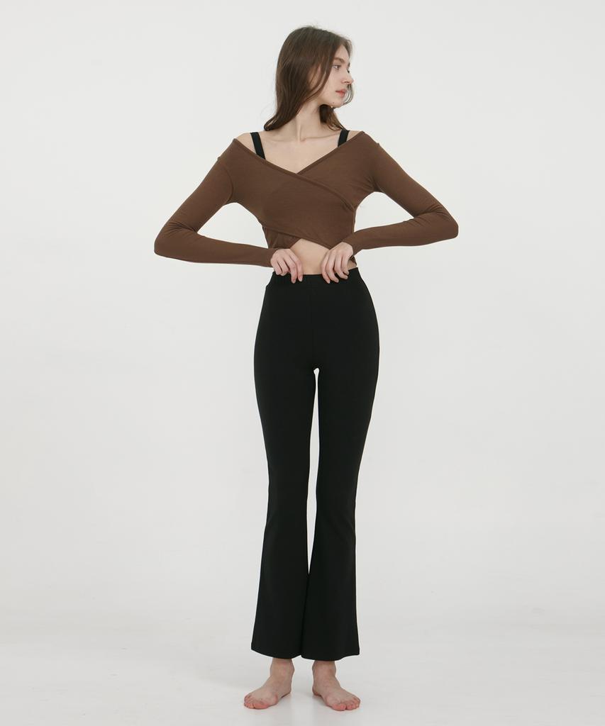 Удобные брюки клеш Debiweeo Devi-B0060-Черные