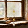 Yousheng Faux Crystal Suncatcher Hanging Decoration Indoor Outdoor Garden Sun Moon Star Prism Wind Chime Ornament Rainbow Maker Pendant