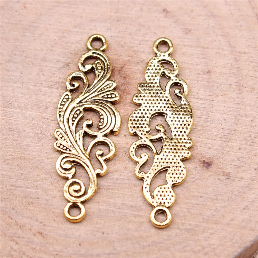 20 шт. подвески-подвески с разъемом Jewelri цвета антикварного золота 30х10 мм