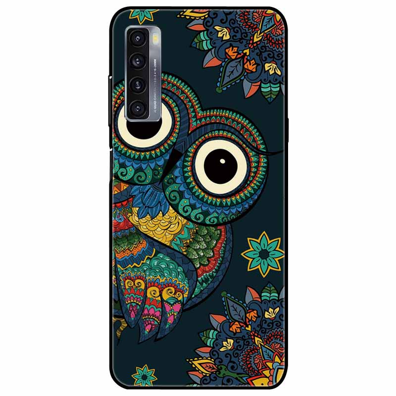 For TCL 20L Plus Case 20L+ Silicone Soft Shockproof TPU Back Cover for TCL 20S 20L Case Black Bumper Painted Funda TCL20S Capa