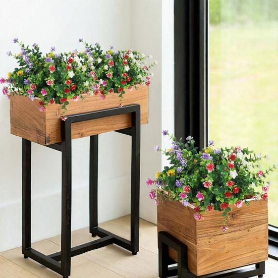 Искусственный цветок камелии с листьями эвкалипта 7-веточный искусственный цветок со стеблем, устойчивый к УФ-излучению, искусственное цветение, для украшения помещений и улицы, для свадебной вечеринки