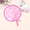 Round Cooling Fan Colorful Summer Outdoor Fan Foldable Handheld Fan Printed For Events Outdoor Travel Shopping